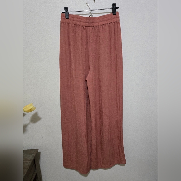 JOIE Dusty Rose High Waisted Wide Leg Drawstring Pants Size Small - Picture 4 of 11
